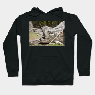 Feathered serpent head carving Hoodie